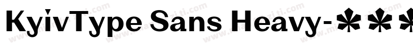 KyivType Sans Heavy字体转换